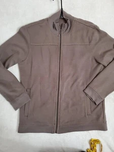 Alfani Men's Full-Zip Sweater, Classic Fit brown   cotton size Large  - Picture 1 of 8