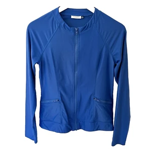 Cabana Life Full Zip Jacket Size Small Royal Blue Pockets Beach Outdoor Active * - Picture 1 of 8