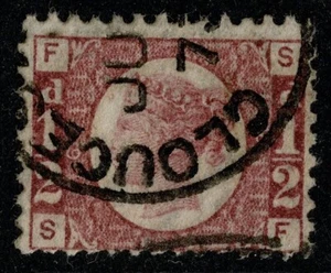 1870 1/2d SG48 Pl 6 SF Crisp GLOUCESTER CDS Very Fine Used - Foto 1 di 1
