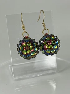 Pendientes bola gota de cristal arco iris cristal estrás Nochevieja Nochevieja ¡ENVÍO RÁPIDO! - Imagen 1 de 5