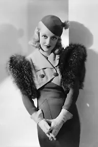 Bette Davis Schauspielerin 1930er Mode Portrait Foto Poster Kunstdruck Größe wählbar - Bild 1 von 1
