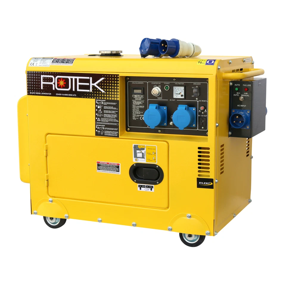 Stromerzeuger 5,5kVA Stromaggregat 230V Notstromaggregat Generator Diesel ATS - Bild 1 von 1