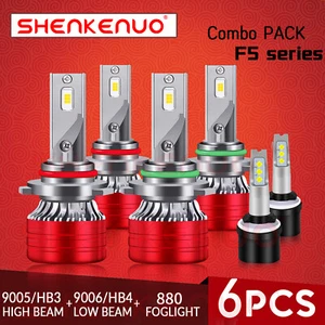 For GMC Yukon XL 2000-2006 6X Combo 6000K LED Headlight Hi-Lo Fog Light Bulbs F5 - Picture 1 of 12