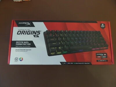 HyperX Alloy Origins 60 Wired Mechanical Gaming UK Keyboard New And Sealed - Image 1 of 2