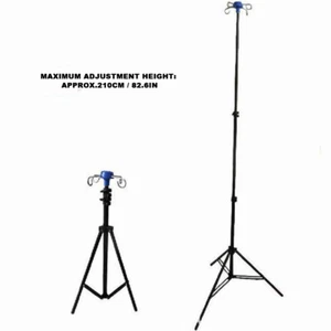 Portable IV Pole Drip Bag Stand Home Care Intravenous Foldable Pole Stand - Picture 1 of 12