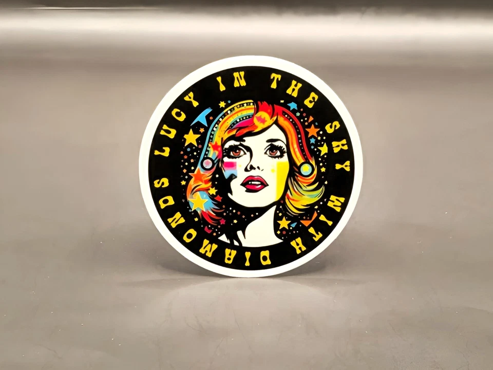 The Beatles Vinyl Stickers John Lennon Yellow Submarine 60's Classic Rock Music  - Image 1 of 1