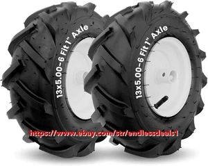 Pinne Reifen und Rad 2 Stück 13x5.00-6" 1 Zoll Nabe 3-1/8" zentriert, - Bild 1 von 8