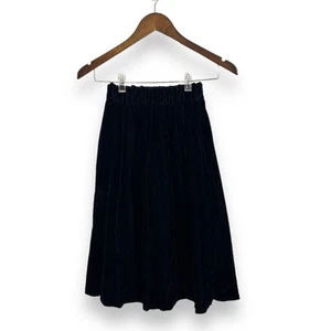 GUNNE SAX Jessica McClintock Skirt Black Velvet Crinoline Lined Vtg Girls Sz 10 - Picture 1 of 16