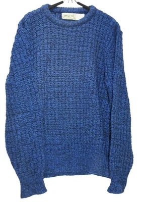 Suéter De Colección American Eagle Cuello Redondo Mezcla de Lana Tejido Waffle Para Hombres M Azul Heritage Foto 1 de 4