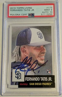 2019 Topps Living Auto Fernando Tatis Jr. #173 PSA 9 Gem 💎 Mint 10 Auto Rookie! - Image 1 of 2