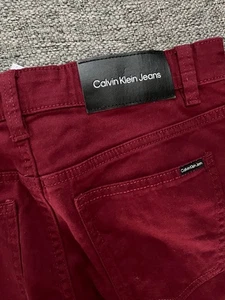 Calvin Klein slim girls maroon Jeans 14 - Picture 1 of 9