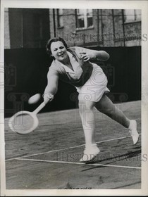 1937 Press Photo Betty Nuthall at Paddington Lawn tennis in England - nes49450