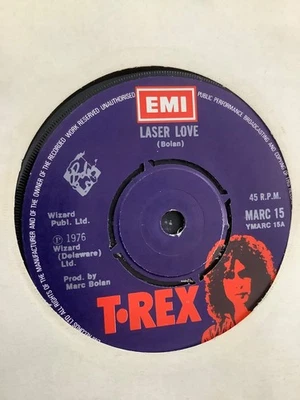 T.Rex.   Laser Love. 7" Vinyl.  1976 . EMI records - Image 1 of 2