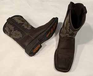 🔥🔥 Ariat Kids Workhog Medium Wide Square Toe Brown Boots 10021452 Size 3.5🔥🔥 - Bild 1 von 10