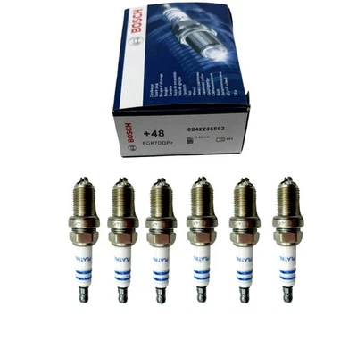 6x Bosch Platinum Spark Plugs For BMW E39 E46 E83 E36 E53 12120037607 FGR7DQP Foto 1 de 4