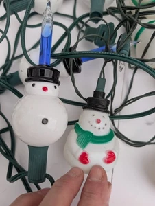 2 Vintage Snowman Blow Mold String Light Set  Lights - Christmas - Picture 1 of 4