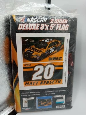 Matt Kenseth NASCAR # 20 Deluxe Grommet Flag Licensed Double Sided 3' x 5' - Image 1 of 2