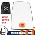 For Ford Transit Mk8 2014- Driver Side Wing Mirror Glass Heated Convex Upper