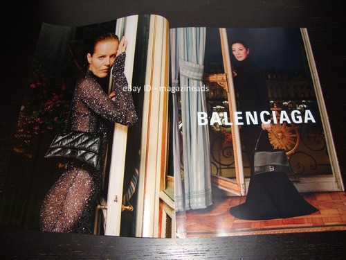 BALENCIAGA STAMPA 4 PAGINE ANNUNCIO PRIMAVERA 2024 EVA HERZIGOVA Michelle Yeoh MALGOSIA BELA
