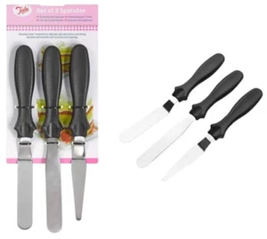 Tala Angled Palette Knife Flat Smoother Baking Cakes Icing Spatula Set - 3Pack - Picture 1 of 3