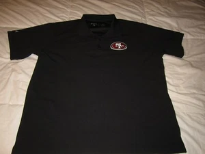 San Francisco 49ers Polo Shirt Men's X Large Black Spell Out Embroidered - Picture 1 of 10