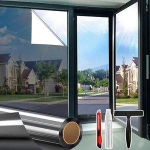 Einweg Fenster Sichtschutzfolie See Out Not in, statisch haftende Fenstertönung für Zuhause - Bild 1 von 10