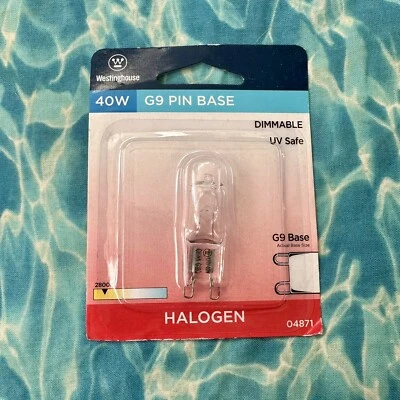 Westinghouse 40w 120 Volt G9 Pin Base Dimmable Light Bulb New In Package - Image 1 of 2