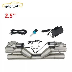 2.5" Double Electric Exhaust Dual Valve Y Pipe Control Valve w/ Remote Switch - Picture 1 of 21