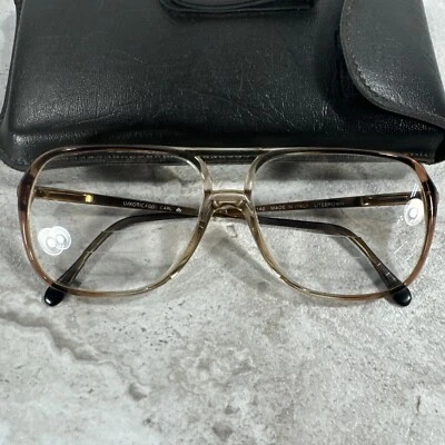 Monturas de gafas vintage Luxottica "CARL" Lite marrón 140 ITALIA con estuche Foto 1 de 4