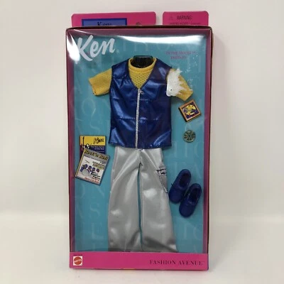 Ken Fashion Avenue 2001 Rock N Roll In the House Conjunto Camisa Chaleco Azul Zapatos  Foto 1 de 4