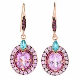 Meher Jewel 1.5" 10.31ctw Kunzite & Multi Gemstone Halo Drop Earrings Sold Out - Picture 1 of 2