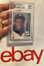 Ken Griffey Jr. Rookie BGS 8.5 Vintage Upper Deck Collector Card RC SWANKY 1989