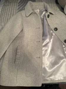 J Crew - Crewcuts girls wool Gray lined peacoat , size 4-5 - Picture 1 of 6