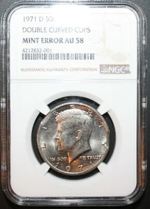 1971 D KENNEDY HALF DOLLAR ERROR COIN DOUBLE CLIPPED ERROR NGC Certified Coin! - Picture 1 of 4
