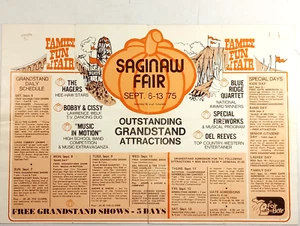 Saginaw Fair Konzert Attraktionen Prospekt 1975 - Bild 1 von 7