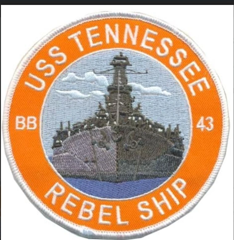 Parche USS Tennessee BB-43 - Gancho y bucle, 4 pulgadas Foto 1 de 1