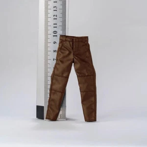 1/12 Punk motorcycle leather pants Brown trousers Fit 6'' Male Action Figure Toy - Picture 1 of 6