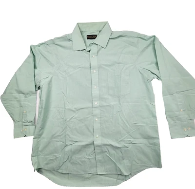 Donald J. Trump Signature Collection Green Striped Dress Shirt XL 17.5  34/35 Foto 1 de 4