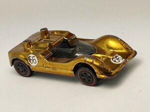 Vintage Original Mattel Hot Wheels Redline 1969 US Gold Chaparral - No Wing