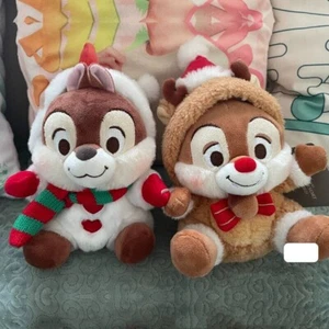 Authentic Disney 2023 Christmas Chip Dale Plush Set 6inches Shanghai disneyland - Imagen 1 de 4