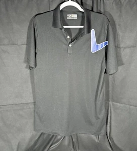 Callaway Opti-Dri Golf Shirt Mens Blue Black UPF 50 Stretch [M] - Picture 1 of 4
