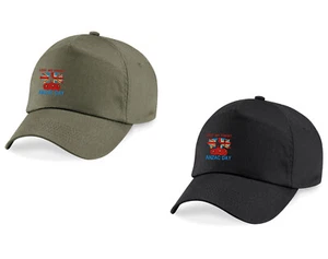 Embroidered Lest We Forget Anzac Day Baseball Cap British Veterans Unisex Hat - Picture 1 of 3