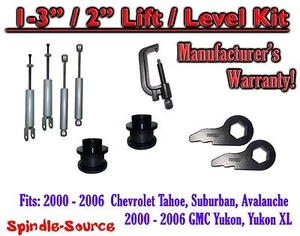 1-3" Keys / 2" Leveling Kit Tool + SHOCKS FOR 00 - 06 CHEVY GMC 1500 SUVs tahoe - Picture 1 of 1