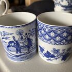SPODE BLUE ROOM COLLECTION Geranium And Indian Sporting  Mugs EXCELLENT