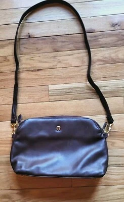 De Colección Etienne Aigner Mujer Bolso de Hombro Cartera de Cuero Borgoña Rojo Sangre de Buey Bolso de Mano Foto 1 de 4