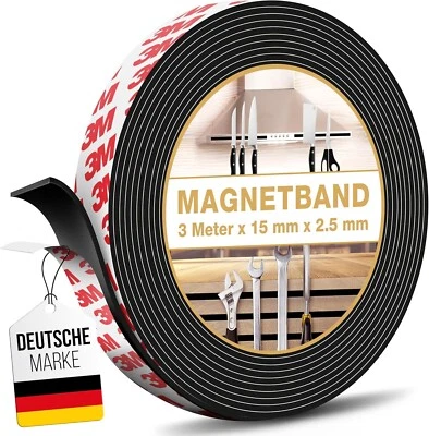 MYMIND® Magnetband Selbstklebend [Extra Stark] mit 3M Kleber - Sehr Starkes Magn - Bild 1 von 4