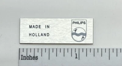 Insignia de tocadiscos Philips logotipo metal hecha a medida  Foto 1 de 4