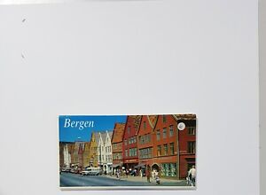 BERGEN Norway 8 Card POSTCARD Color Photos Souvenir Folder Booklet