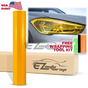 Headlight Hex Holographic Gloss Amber Copper Taillight Tint Film Fog Honeycomb - Picture 1 of 8