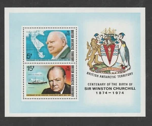 British Antarctic Territory 1974 Churchill m/sheet MS 63 Mnh. - Picture 1 of 1